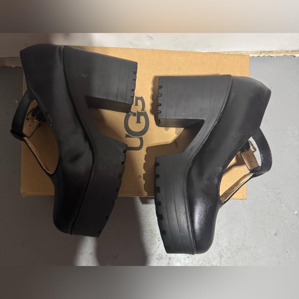 Unlisted Black Platform T-Strap Heels - Picture 4 of 7